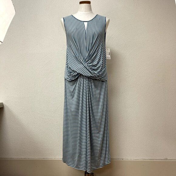 NWT Catherines Blue & White Striped Summer Dress sz 14/16 - Picture 2 of 7